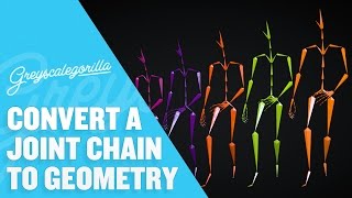 Cinema 4D Tutorial  Convert A Joint Chain To Geometry In Cinema 4D [upl. by Garibold]