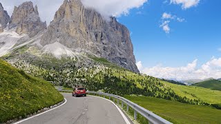 Dolomites Scenic Drive 4K  Sella Pass amp Gardena Pass [upl. by Oriana349]