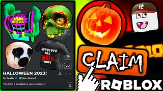 HALLOWEEN IS HERE ON ROBLOX EVENTS FREE ACCESSORIES AND MORE OFFICIAL ITEMS RB BATTLES SAW X [upl. by Ayek]