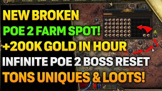 NEW CRAZY POE 2 FARMING SPOT Hidden Map Mechanics  INFINITE Boss Resets [upl. by Eilyac]