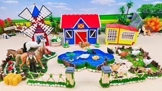 30 Minutes Satisfying Build Farm House Diorama with Chickens Barn  Horse Farm  Windmill [upl. by Eiramanitsirhc]