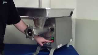 Univex MG22 Meat Grinder Demo Setup [upl. by Lladnew972]