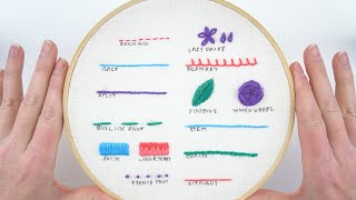 13 Hand Embroidery Stitches for Beginners [upl. by Lorie706]