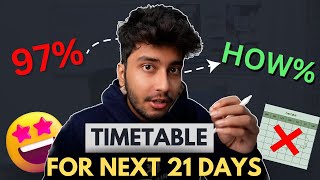 I followed this TIMETABLE for 21 days to score 97  Board Exam 2024  Kushal Sarkar [upl. by Yecnahc]