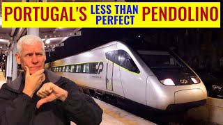 DISAPPOINTED Portugals Tilting Pendolino Train First class review [upl. by Inavoy426]