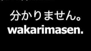 Japanese word for I dont understand is wakarimasen [upl. by Nnylak]