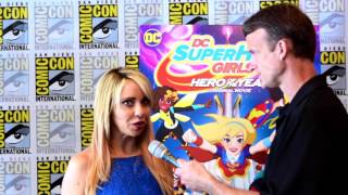 Tara Strong Harley QuinnPoison Ivy interview for DC Super Hero Girls [upl. by Giardap]