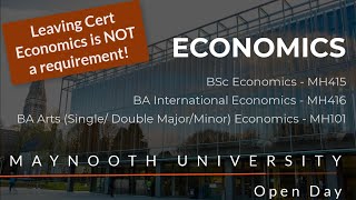 ECONOMICS AT MAYNOOTH UNIVERSITY [upl. by Eatnoed]