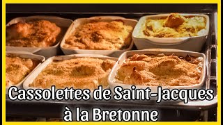 Recette de CASSOLETTES de SaintJacques Façon Bretonne [upl. by Enaj396]