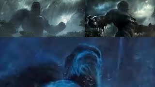 All 3 of the clips of Kong beating his chest in a thunderstorm kingkong monarchlegacyofmonsters [upl. by Htiduj]