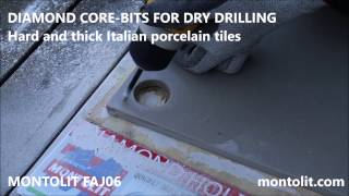 Best tools to dry drill Italian porcelain tiles fast and accurately on the construction site [upl. by Dempstor]