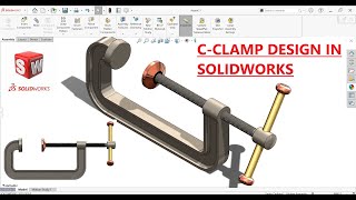 ✅CClamp design in SolidWorks  SolidWorks assembly tutorial [upl. by Enialed639]