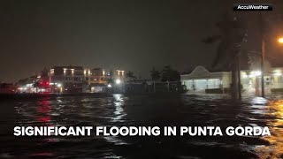 Hurricane Milton Flooding and damage seen across several areas in Florida [upl. by Yseulte]