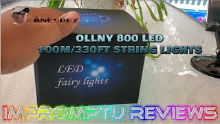 OLLNY 800 LED 100M 330FT STRING LIGHTS [upl. by Nylleoj291]