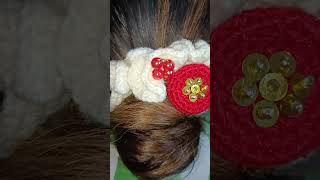 Crochet flower and beads work hair accessories [upl. by Reivaxe345]