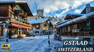 Gstaad 🇨🇭 Switzerland  A Magical Swiss Village  Day Walking Tour 4K Ultra HD [upl. by Argella]