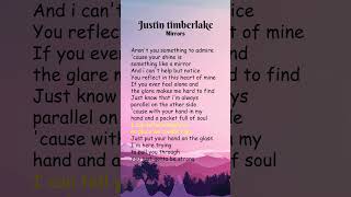 Mirrors  Justin Timberlake Lyrics shorts [upl. by Atilehs]