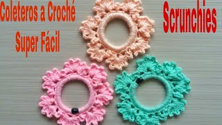 Cómo Tejer coletero colet dona ligas para cabello a CrochéCrochet hair bandCrochet Scrunchies [upl. by Adriel749]