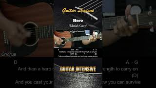 Hero  Mariah Carey  EASY Guitar Tutorial with Chords  Lyrics  Guitar Lessons guitarchords [upl. by Aurita896]