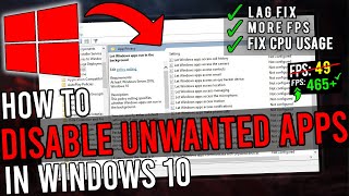 🔧 How To Disable Unwanted Background Apps In Windows 10 ✅ Improve Windows 10 Performance  2020 [upl. by Waynant715]