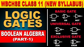 Computer Application Class 11  Logic Gates  Boolean Algebra  AND OR NOT NAND NOR XOR XNOR [upl. by Eenobe]