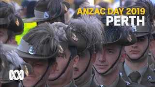 Anzac Day 2019  Perth march and service [upl. by Alenson]