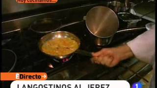 Receta de langostinos al Jerez ED [upl. by Assenaj]