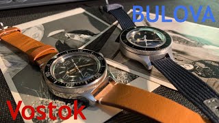 Bulova MILSHIPSW2181 vs Vostok Amphibia review [upl. by Cohbath]