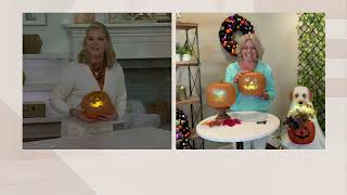 Jabberin Jack Talking Pumpkin with Animated Halloween Scenes on QVC [upl. by Amrac]