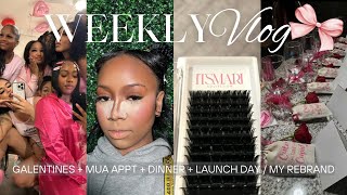 WEEKLY VLOG  HILARIOUS GALENTINES  MY NEW REBRAND  WHOS MY VALENTINES DATE   NEW LONDON MUA [upl. by Wernsman116]