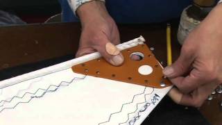 Headboard Installation  Building a Mainsail  Part 8 [upl. by Yliah]