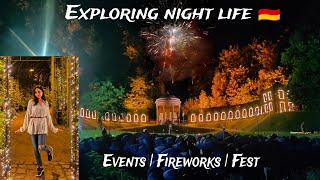 Night events in Germany  Weekend vlog  Fireworks Fest Music 🇩🇪 [upl. by Lois]