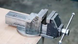 How To Make A Bench Vise  DIY Metal Bench Vise Without Welding [upl. by Farlie784]