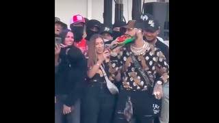 ANUEL sorprende en el residencial en monte hatillo PR Y grita Chota ARCANGEL 😲 [upl. by Atnovart318]