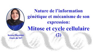 Cours SVT Bac Biof L’information génétique  Etapes de mitosecycle cellulaire 2Bac  1Bac SM [upl. by Khan]