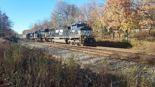 NS 1844 SD70ACC Leads K76 with a GP402 Trailing 11824 [upl. by Lana]