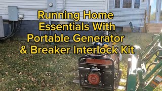 Powering Home With Portable Generator amp Breaker Interlock Kit generator [upl. by Nap]