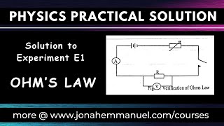 Ohms Law Physics Practical Experiment Question and Solution jonahemmanuel ohmslaw [upl. by Arinay]