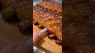 Costilla de cerdo asada estilo BBQ 🍖🥫 ¡Se deshace como la mantequilla recetas youtubeshorts [upl. by Atnoek]