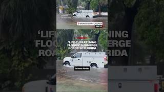 ‘Life threatening floods’ submerge roads in Florida [upl. by Gunter]