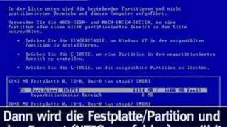 Windows XP  Festplatte Formatieren [upl. by Howlyn126]