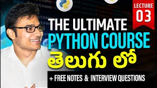 The Ultimate Python Course  L3  Python vs C  Ravindrababu Ravula [upl. by Ahsiled]