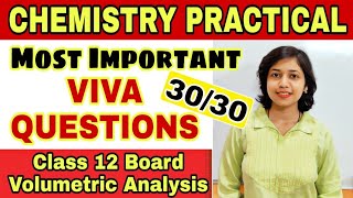 Important Viva Questions for Chemistry Titration Practical Class 12 KMnO4 Oxalic Acid Mohr Salt [upl. by Sweet]