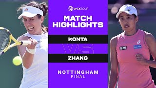 Johanna Konta vs Shuai Zhang  2021 Nottingham Final  WTA Match Highlights [upl. by Placia495]