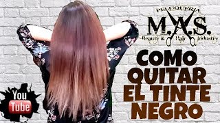 Como quitar el tinte de color NEGRO del Pelo Balayage Hair Tutorial BLACK Hair BALAYAGE [upl. by Kjersti]