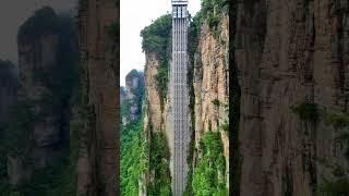 The worlds tallest outdoor elevator  Bailong Sky Elevatordiscoverchina travel [upl. by Rusell45]