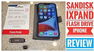 Review SanDisk iXpand Flash Drive Luxe for iPhone Lightning Port amp USB C Samsung Phone [upl. by Beatriz]