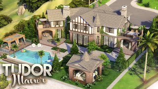 TUDOR MANOR  Luxury Celebrity Mansion   FULL CC LIST  The Sims 4 Speed Build [upl. by Nyladnor]