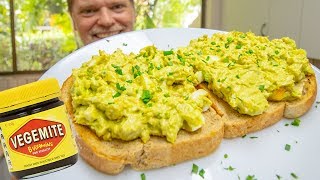 Aussie Smashed Avocado and Egg Toast Ft Vegemite [upl. by Tench]