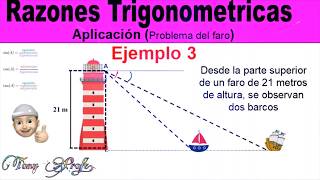 Razones Trigonométricas Ángulos de Depresión Ejemplo 3 [upl. by Samalla721]